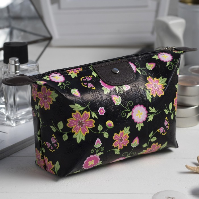 Косметичка дорожная на молнии "Фентези", 1 отдел, цвет чёрный