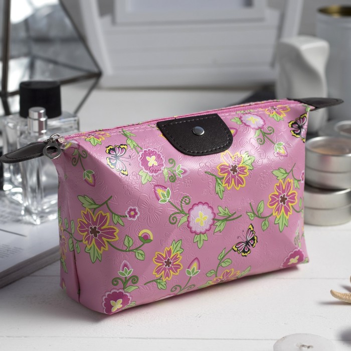 Косметичка дорожная на молнии "Фентези", 1 отдел, цвет розовый