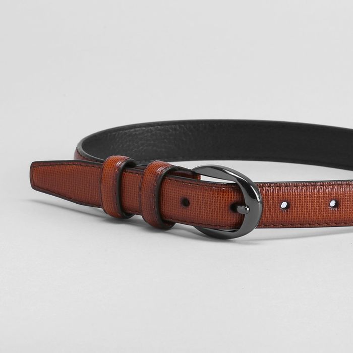 Ремень женский, гладкий, цвет коричневый