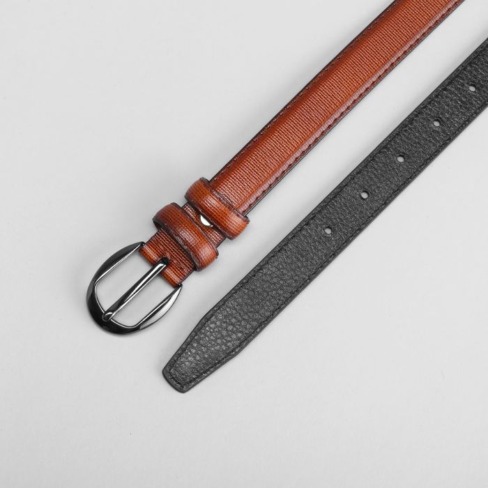 Ремень женский, гладкий, цвет коричневый