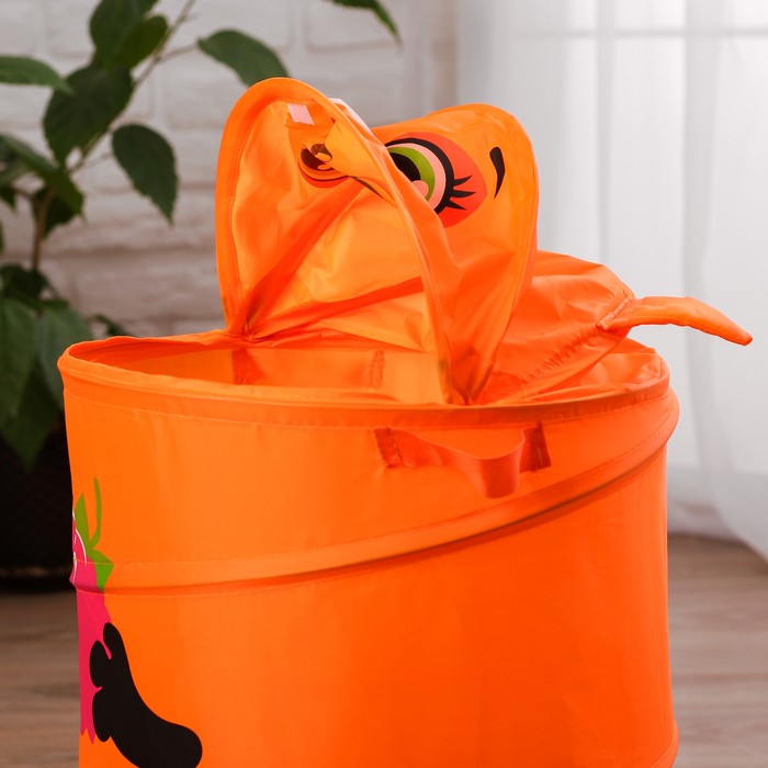 Корзина для игрушек "Лисичка" с ручками и крышкой