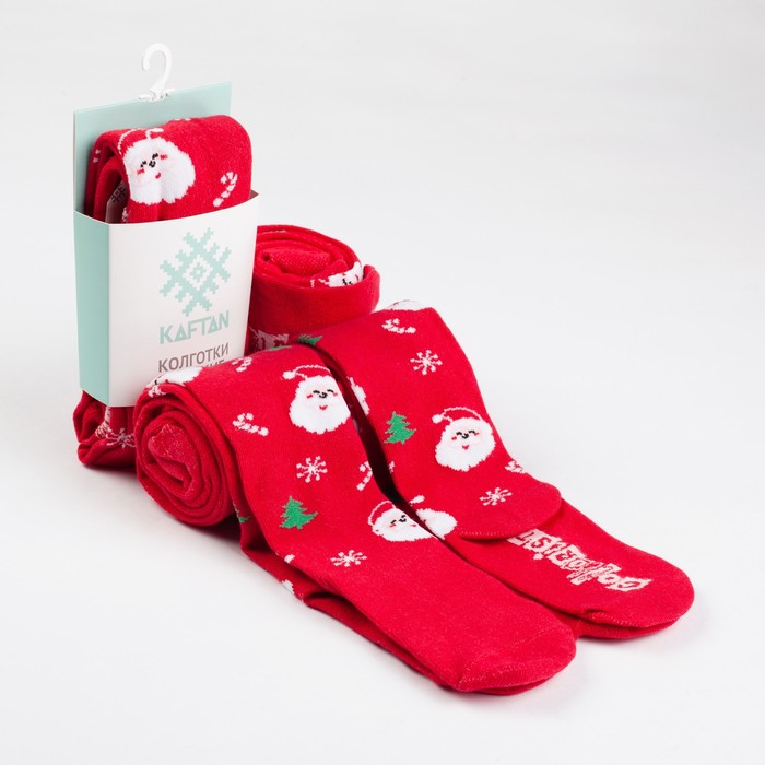 Колготки детские Collorista "Дед мороз", размер 116-122 см, 6-7 лет