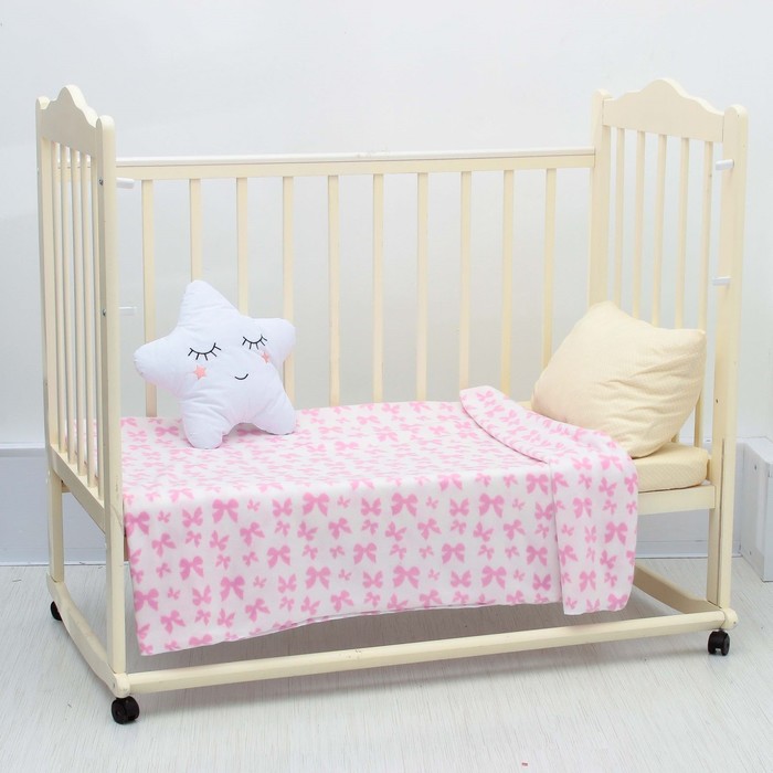 Плед "Экономь и Я" 75х100 см, Бантики, 150 г/м², 100% п/э