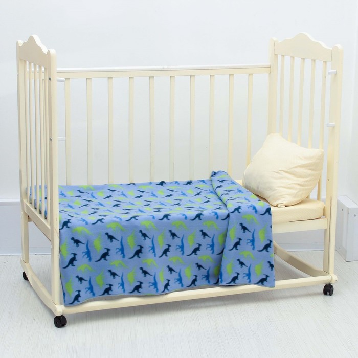 Плед "Экономь и Я" 75х100 см, Динозаврики, 150 г/м², 100% п/э