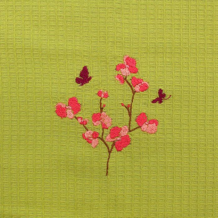 Набор вафельных полотенец "Доляна" Сакура, 40х70 см- 3шт,100% хл,150 гр/м2