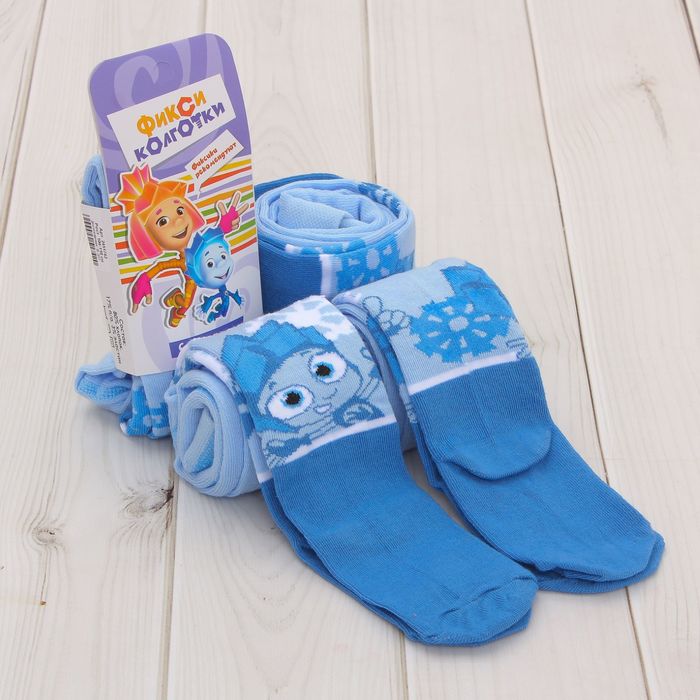 Колготки детские ФИКСИКИ "Нолик" гол. р-р 104-110 см, 4-5 лет, 80% хл, 17% п/э, 3% эл