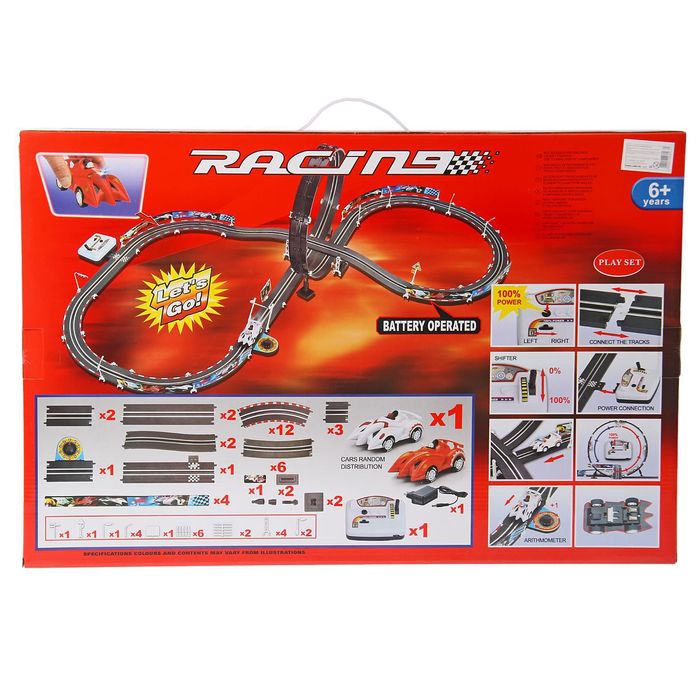 Автотрек "Мёртвая петля", работает от батареек, длина трассы 485 см