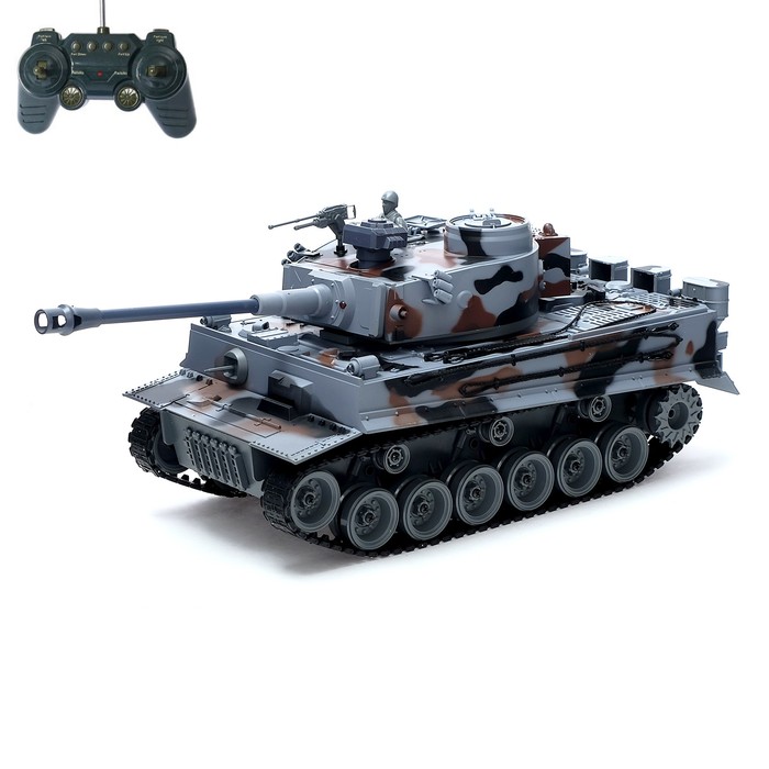 Танк радиоуправляемый "Атака", работает от аккумулятора, стреляет BB пулями, свет и звук