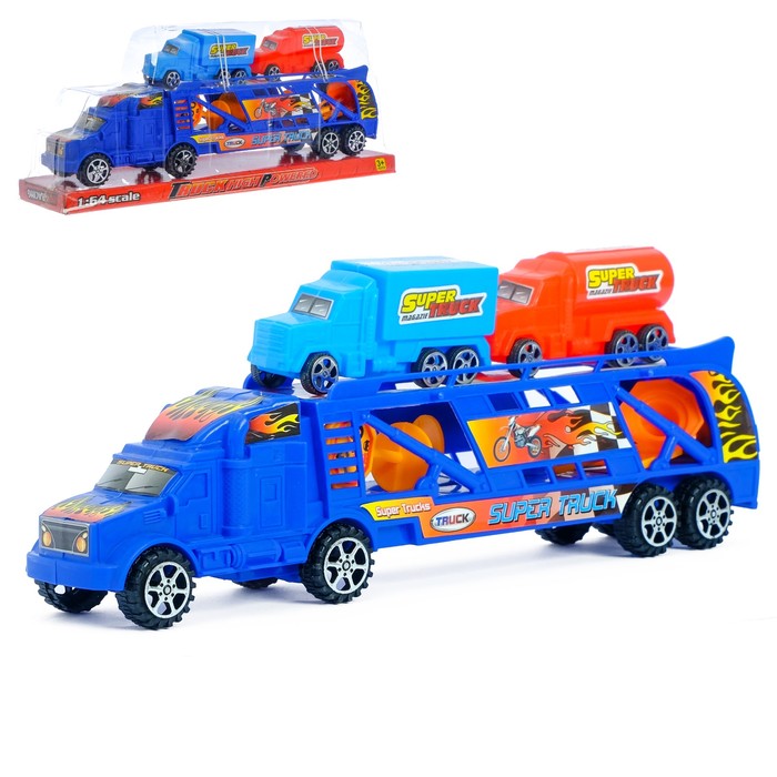 Грузовик инерционный "Автовоз", цвета:МИКС