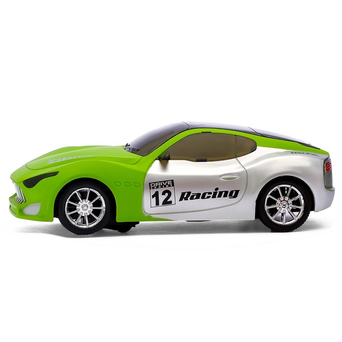 Машина "Гонка", работает от батареек, световые и звуковые эффекты, МИКС