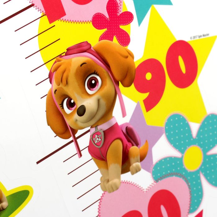 Щенячий патруль. Наклейка - ростомер "Скай и Эверест", 50 х72 см