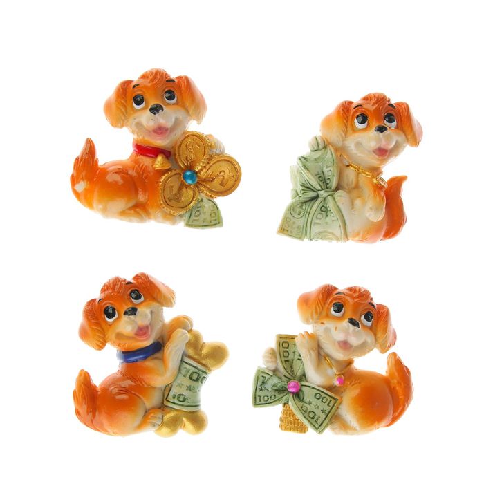 Магнит полистоун "Шарик с долларами" МИКС 5,7х5 см