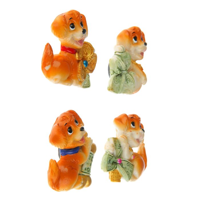 Магнит полистоун "Шарик с долларами" МИКС 5,7х5 см