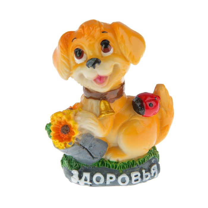 Сувенир полистоун "Шарик с фруктами/подсолнухами" МИКС 6х7х4 см