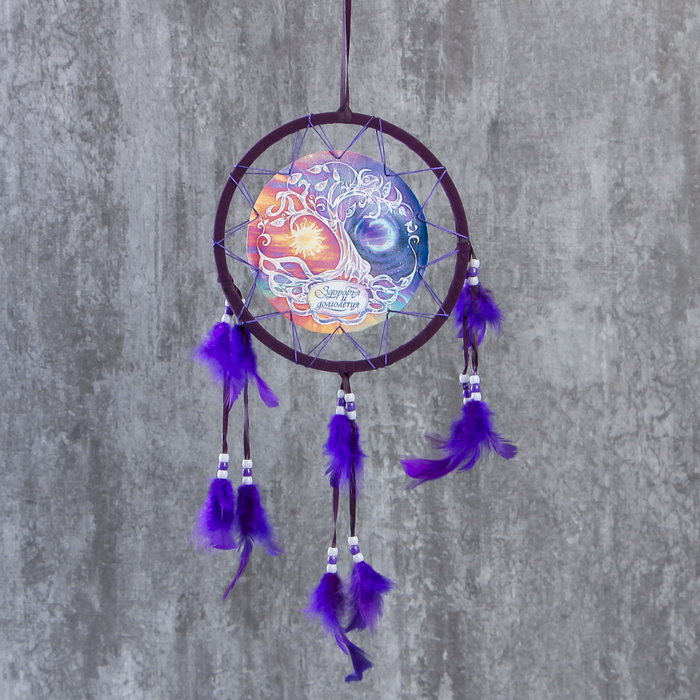 Ловец снов "Дерево долголетия и здоровья" 20х20 см