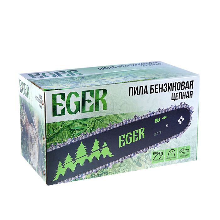 Пила бензиновая цепная EGER ПБ-4518-01, объем 45 см3, 1800 Вт, шина 18"/450 мм