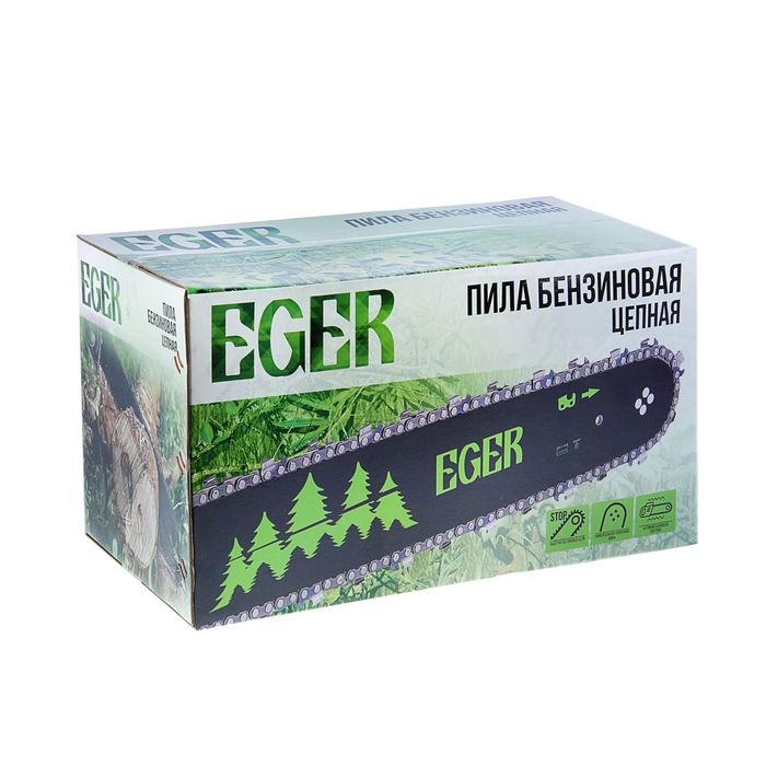 Пила бензиновая цепная EGER ПБ-5218-01, объем 52 см3, 2200 Вт, шина 18"/450 мм