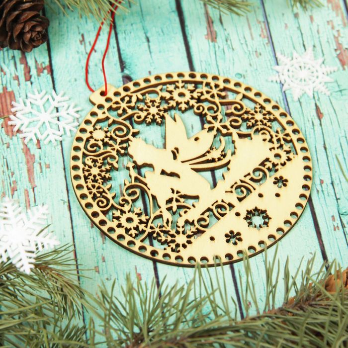 Подвеска новогодняя "Зимний ангел", большая