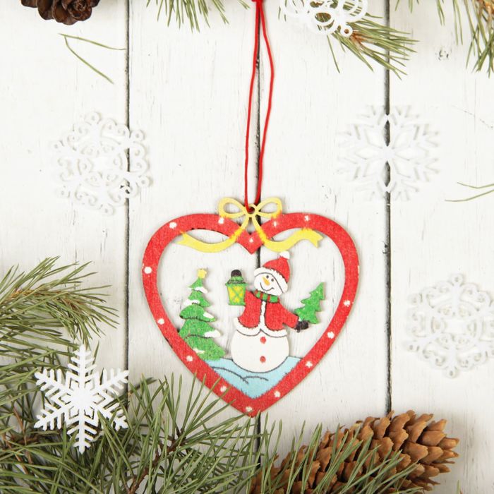 Подвеска новогодняя "Дед мороз в сердце"