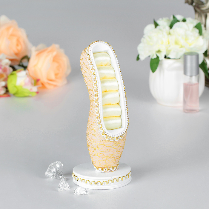 Подставка под кольца "Пуант" 6,5*6,5*16, цвет золотой