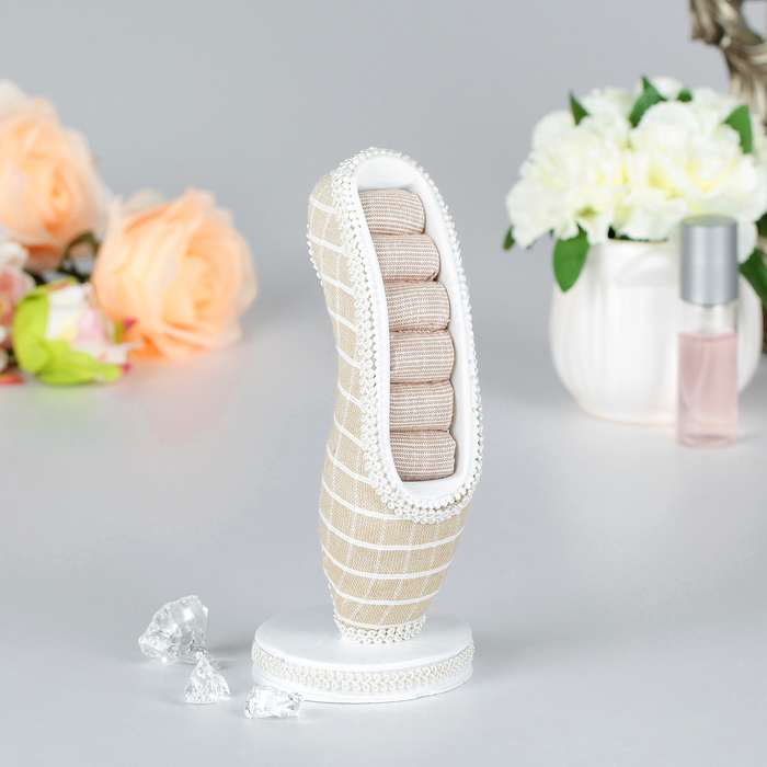 Подставка под кольца "Пуант" 6,5*6,5*16, цвет льна