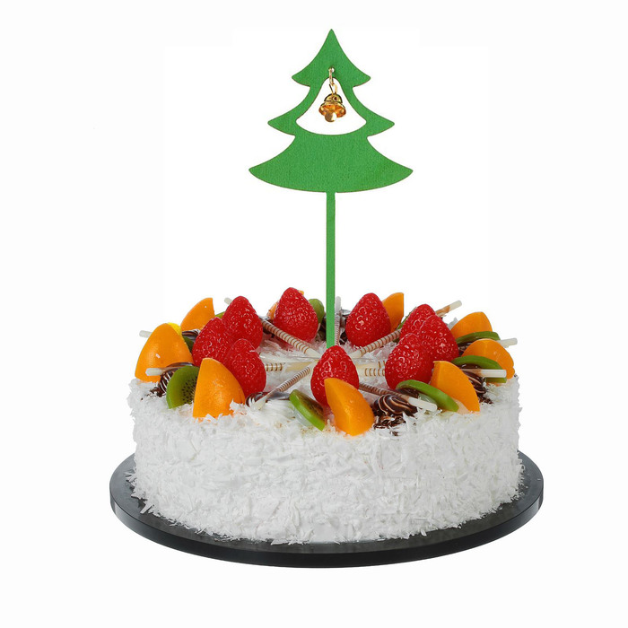 Топпер "Елка с бубенчиком" зеленый