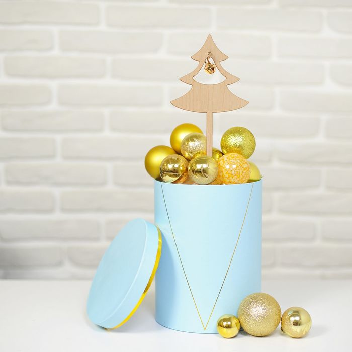 Топпер "Елка с бубенчиком"