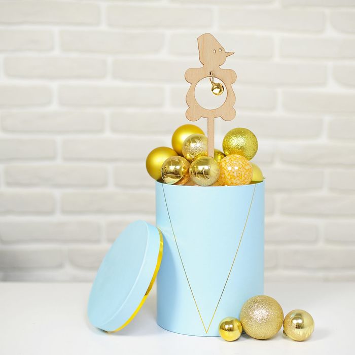 Топпер "Снеговик с бубенчиком"