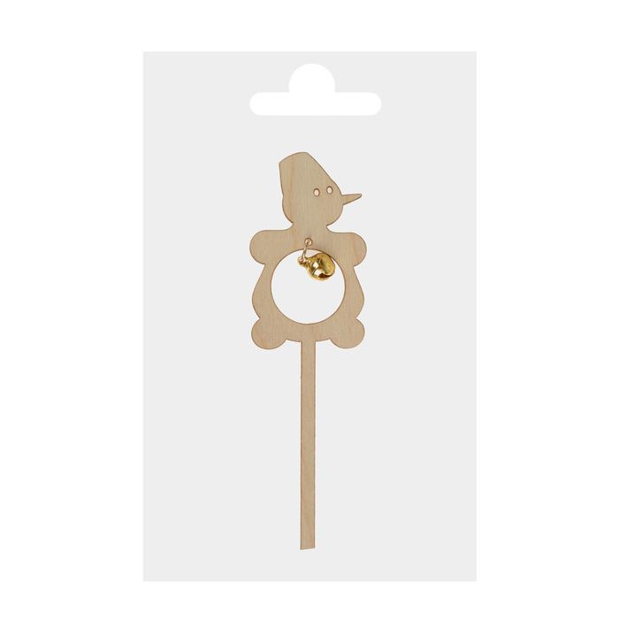 Топпер "Снеговик с бубенчиком"