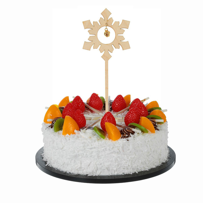 Топпер "Снежинка с бубенчиком"