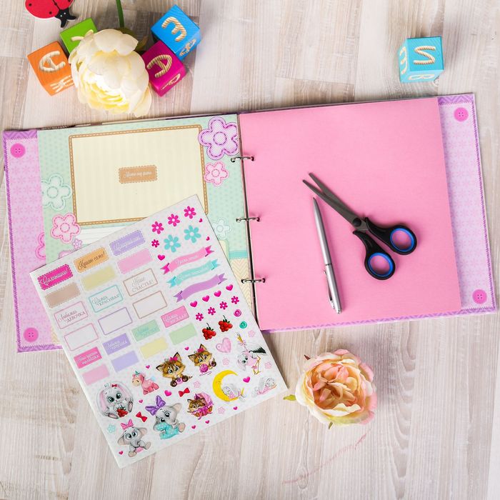 Фотокнига с наклейками "Наша любимая малышка", 35 листов, 26 х 26 см