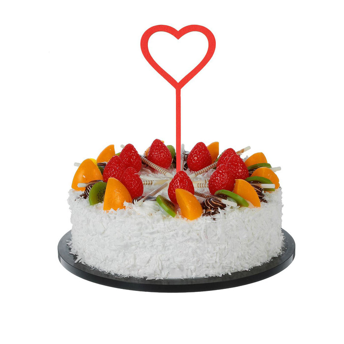 Топпер "Сердце" красный