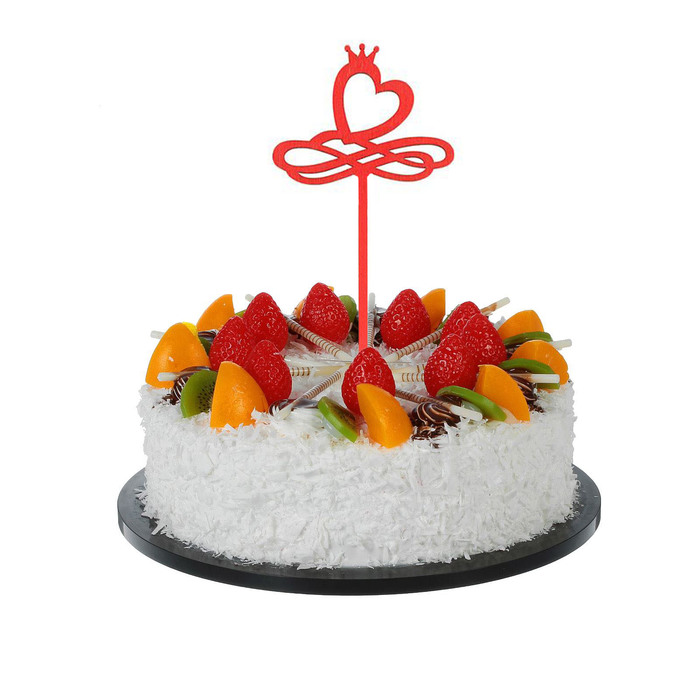 Топпер "Сердце в короне" красный