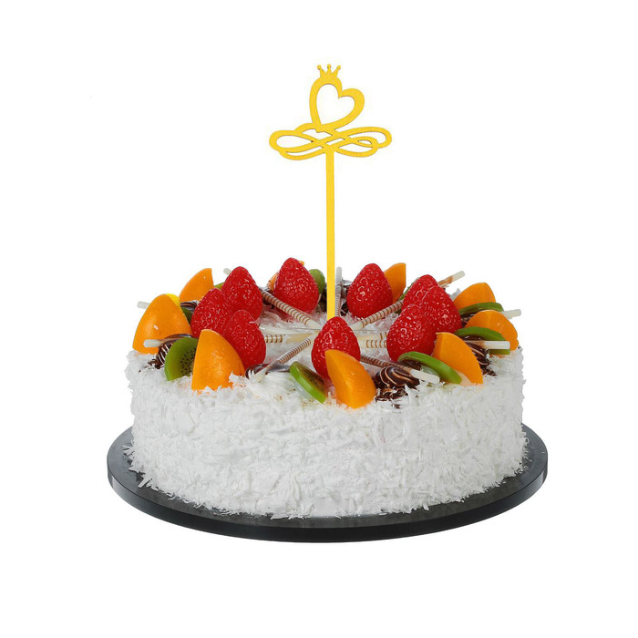 Топпер "Сердце в короне" желтый