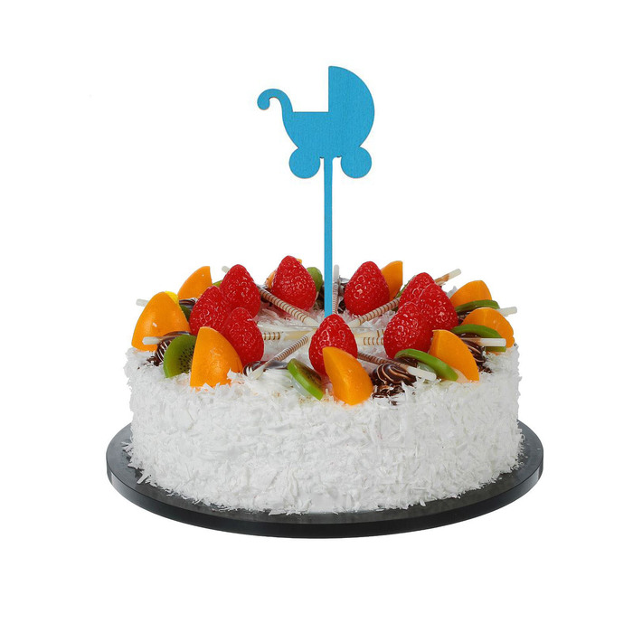 Топпер "Коляска" голубой