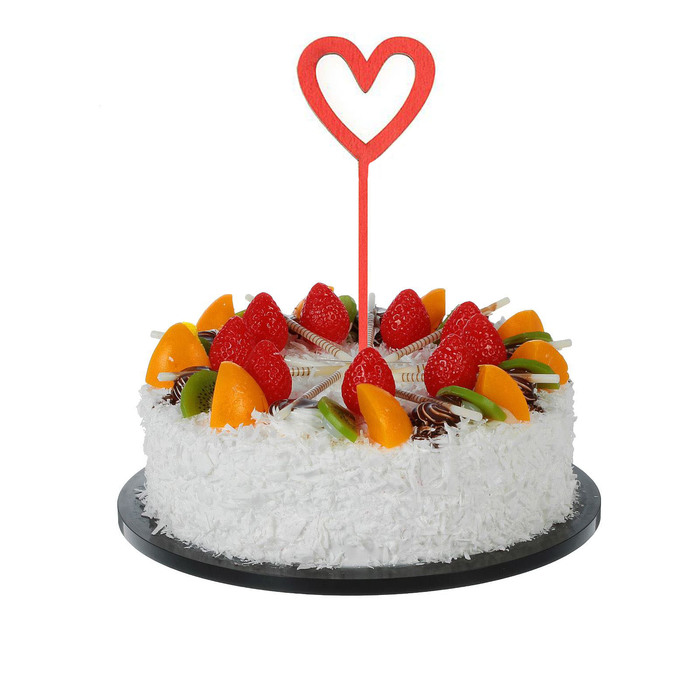 Топпер "Сердечко" красный