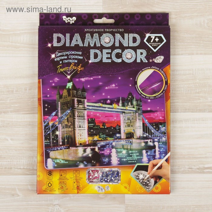 фото Набор для создания мозаики "тауэрский мост" diamond decor, планшетка без рамки danko toys