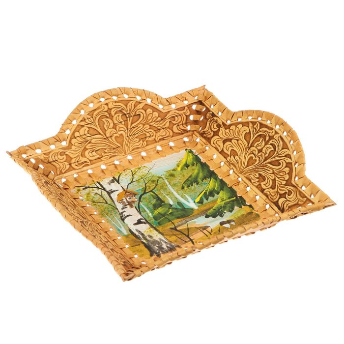 Панно с рописью. 18х18см