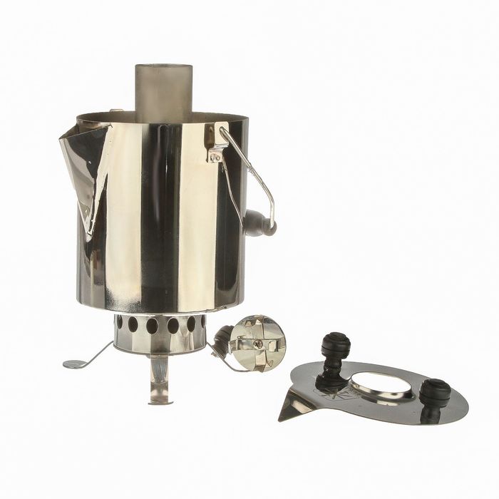 Набор «Походный», самовар 2 л, ковш, труба, горелка, вещмешок