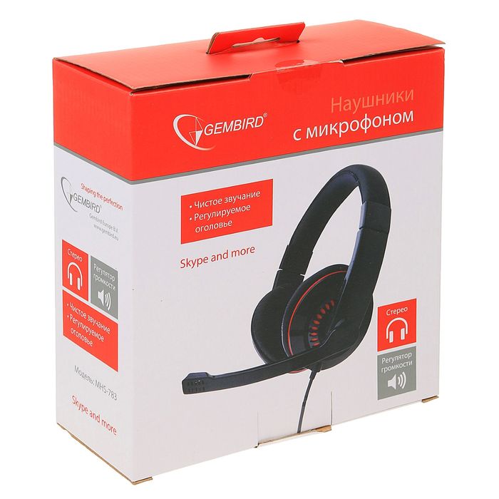 Гарнитура стерео Gembird MHS-783 , регулятор громкости, черный