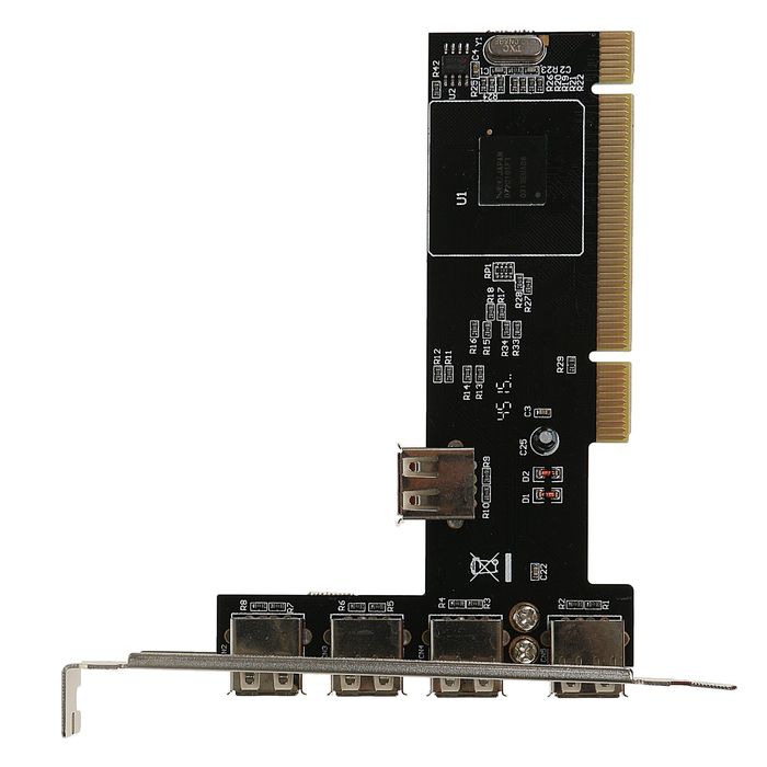 Контроллер USB2.0 Gembird, в PCI, порты: 4 внешний + 1 внутренний