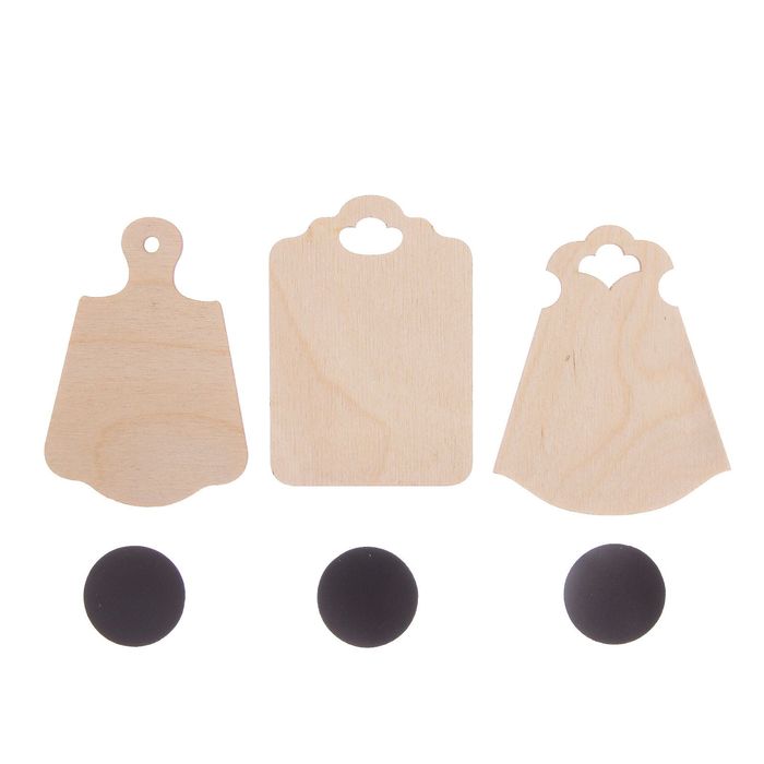 Набор заготовок для магнита "Досочки" 3 шт, с магнитами, 10х0,4 см