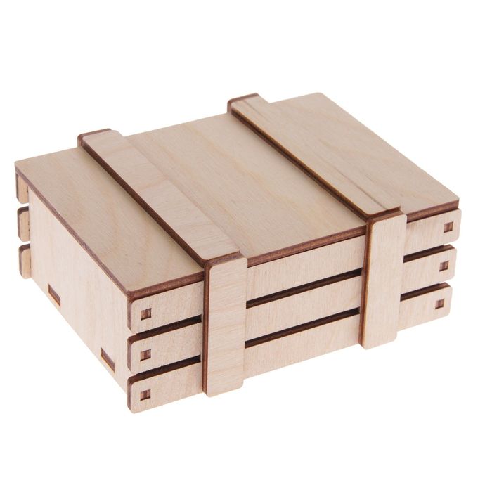 Шкатулка для декора "Ящик реечный малый" 12х9х4 см