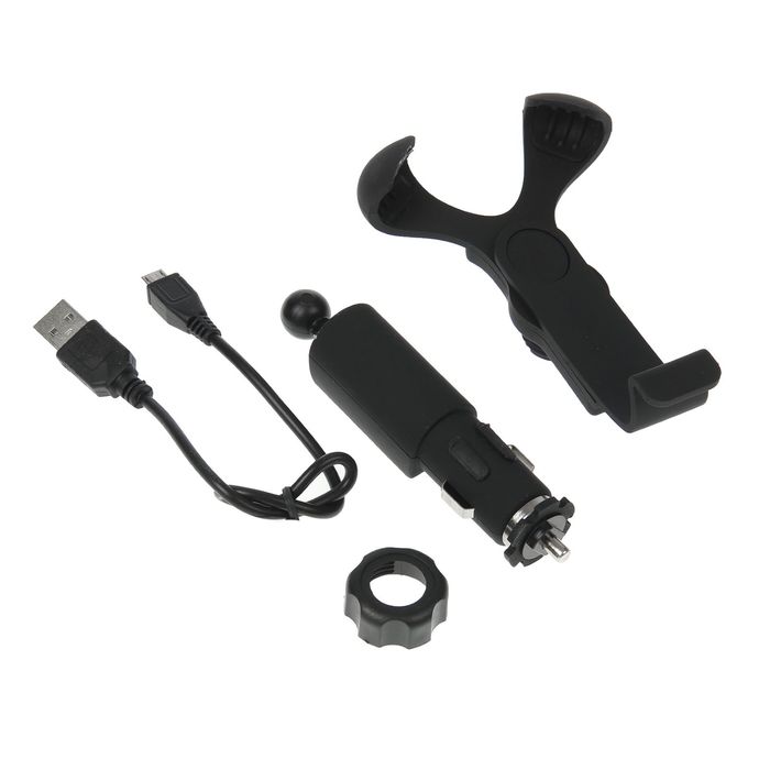 Держатель универсальный Nova Bright, с USB зарядным устройством, 110-140 мм