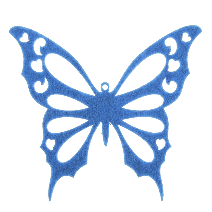 Декоративный элемент из фетра "Бабочка резная " МИКС 11х10 см