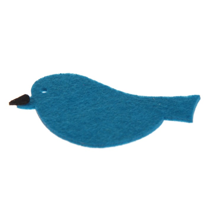 Декоративный элемент из фетра "Птичка" МИКС 10х7,2 см