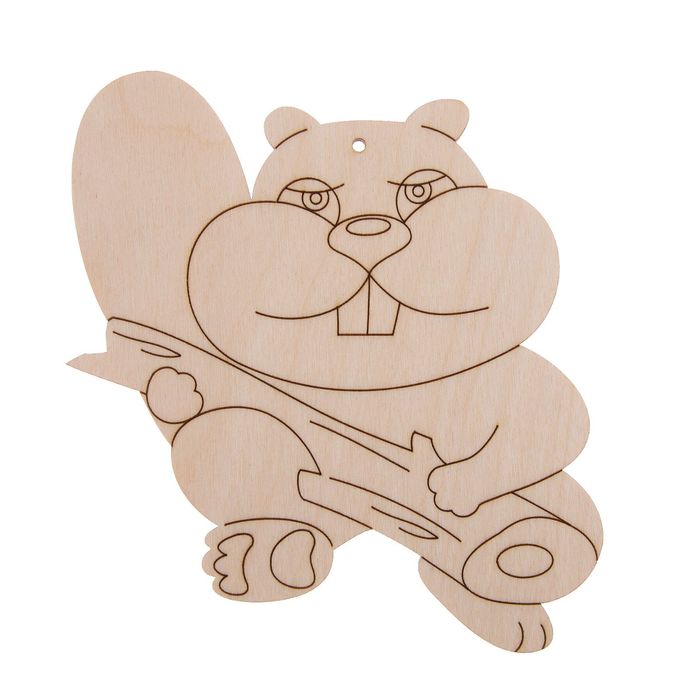 Бирка из фанеры "Бобер" 13х15 см