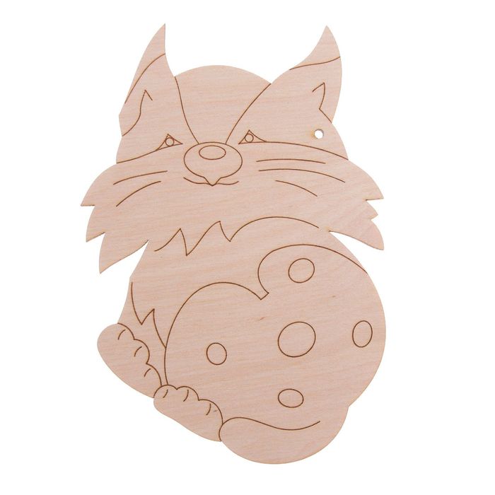 Бирка из фанеры "Рысь" 14х15 см