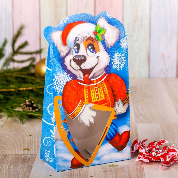 Коробка складная "Веселого Нового года", 15х 7х 22см