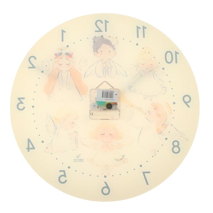 Часы настенные круглые "Ангелочки", детские, 35х35 см